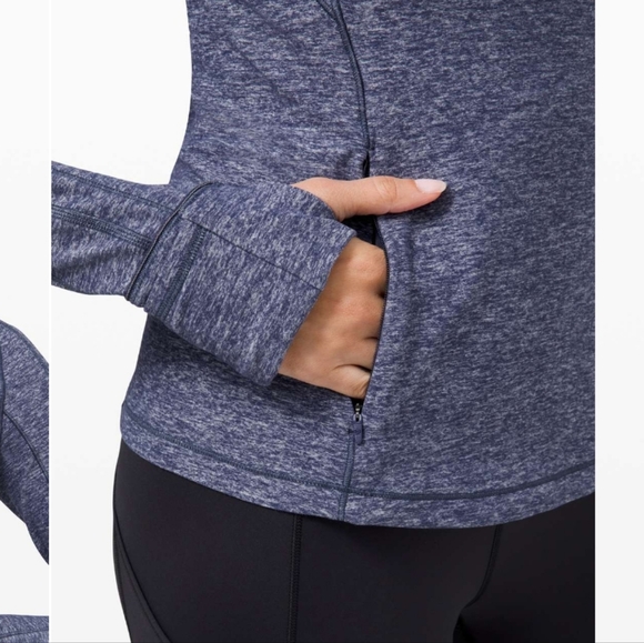 NWOT Lululemon Run Briskly 1/2 Zip, 2 Heathered Cadet Blue - Picture 4 of 9